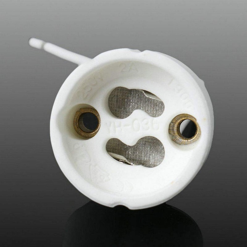 Fjiangyi 50 PCS GU10 Halogen Light Lamp Holder Wire Connector