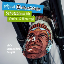 Riesel Design 1 x Mudguard - Mudguard: PE - MTB Mudguard Including Cable Ties / Stylish Bicycle Mudguard & Modern Mountain Bike Mudguard for Any Bike Size - 2023/24 (Chief)