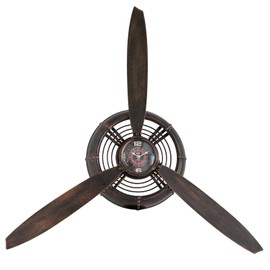 SwallowLiving Airplane Propeller Wall Decor - Aviation-Themed Wall Art for Kitchen, Bedroom, Living Room, and Bathroom - Battery Operated Pilot Gift