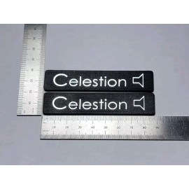 Celestion Speaker Badge Logo Emblem Brushed Silver Pair