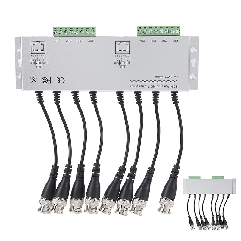 QANYEGN 8Ch HD Bnc Male to UTP Cable Transceiver Adapter,