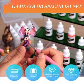 VM Eco-Friendly Water-Based Pigments WWII Armour&Infantry Model Color Set Military Shades Paints for All Diorama/Figures Model/Brush Acrylic Colors – 4 Bottles x 5ml (Military Color Set)