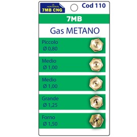 Set of 5 Nozzles 7MB Methane for Gas Stove and Gas Oven Gas Nozzle CNG for Indesit Guarantee 10 Years Monteral