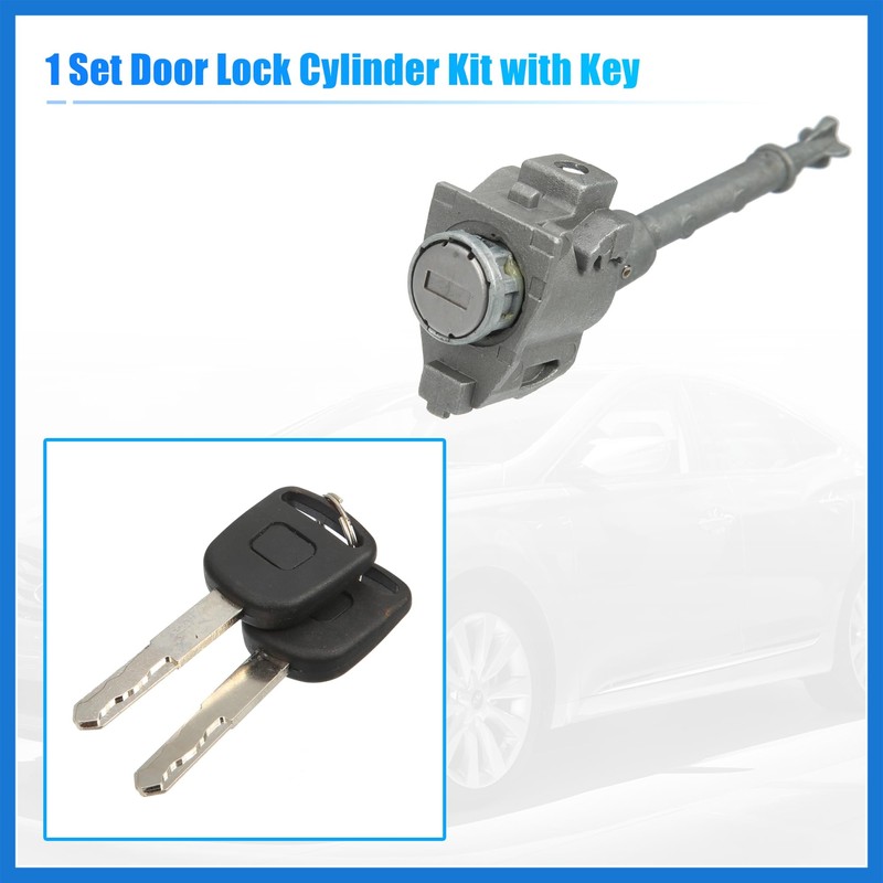 VekAuto 1 Set Front Door Lock Cylinder Set Kit with