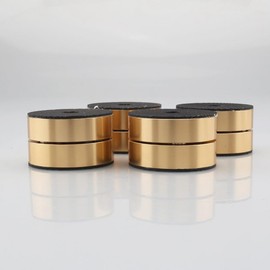 Lyaciomn 4Piece HiFi Speaker Isolation Feet Cushion Pads Stand Feet Aluminum Vibration Dampener 40X23mm Gold