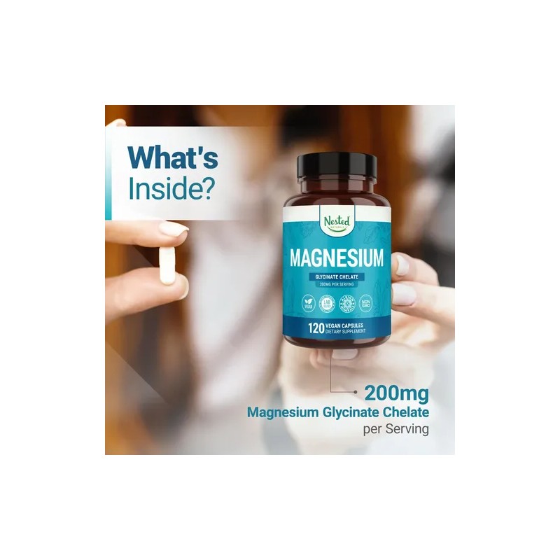 Nested Naturals Magnesio Glicinato Quelado 200 Mg