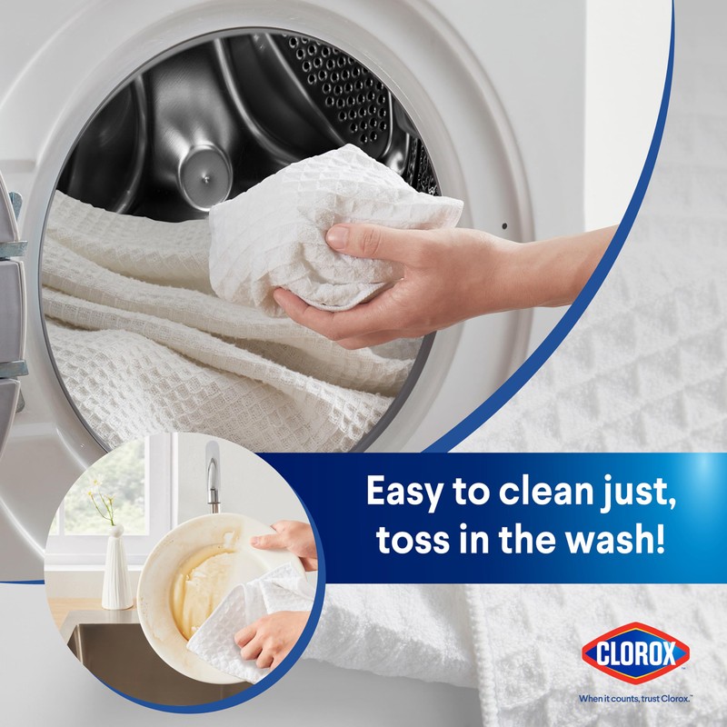 CLOROX Waffle Bar Mops - Microfiber Quick Dry Dishcloths -