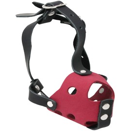 Soft Genuine Leather Dog Cage Basket Muzzle Two-Tone for XXSmall XSmall Breeds and Puppies