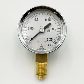 As One Small Pressure Gauge, A Shape, φ50 G1/4B0.25 (1 Piece), 1-7512-02