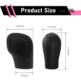 2 fundas para perilla de cambio de marcha de coche, de silicona elástica flexible, protector de palanca de cambios automáticos, protector de palanca de cambios universal, protectores de