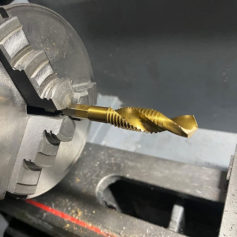 Gunpla 6pcs Tap Drill Bits Set, Durable Titanium Coated HSS