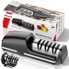 Professional Electric Knife Sharpener, 3-Stage Diamond Abrasive Sharpening System, Replaceable