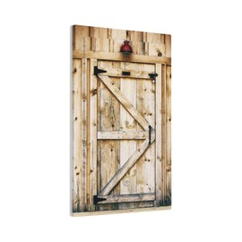 Rustic Barn Door Single Blank Light Switch Cover 1 Gang Decorative Wall Plate No Device Electrical Switchplate Vintage Plank Faceplate for Farmhouse Kitchen Country Chalet Decora