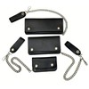 Black Leather Trucker Wallet With Chain - Biker Snap Wallet