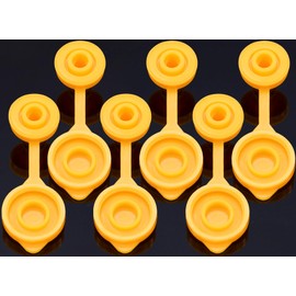 MEAJOO 6PCS Gas Can Vent Cap, Gas Can Vent Plug plastic Gas Can Vent Caps for Most of Cans Old Style Water Gas Jug, Gas Can Gallon Vents, Fuel Can Vent Cap(Yellow)