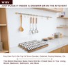 Angimio Bamboo Spice Rack Drawer Organizer - 8-Piece Set -