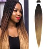 BALINGHAIR Pre Stretched Braiding Hair Extensions Ombre Black to Brown