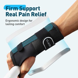 AGPTEK Wrist Splint with Soft Thumb Opening, Comfy Carpal Tunnel Wrist Support Brace Adjustable with Stays for Arthritis RSI Sprain Recovery