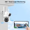(2026 New) 4MP Dual Lens WiFi Security Camera System, 130°