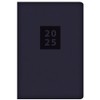 2025 Stylish Navy Textured Fabric Cover Pocket Diary Week to