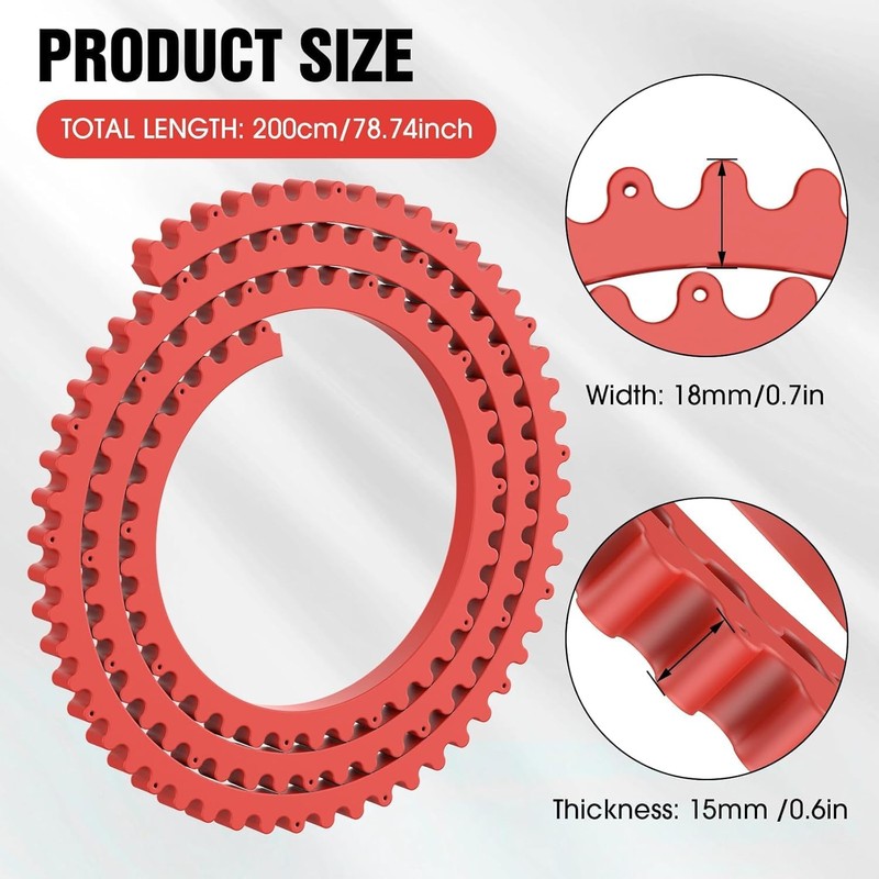 2 m Flexible Curve Ruler for Precise Woodworking and Routers.