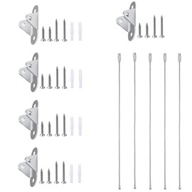 5 Sets Furniture Straps Metal Furniture Wall Anchor Anti-Tip Cabinet Safety Straps for Protecting Young Children and Pets from Falling Furniture