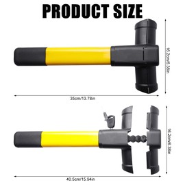 Leikurvo Lenkradschloss fr Auto Lenkradkralle, Auto Diebstahlsicherung, Lenkradkralle fr Auto, Universelle Lenkradsperre mit 2 Schlssel Wegfahrsperre zum Autos Wohnmobil Lieferwagen (Schwarz)