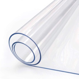Clear Desk Mat 14 x 48 Inch 1.5mm Thick Desk Cover Protector Mat Vinyl Desk Pads on top of Desks Waterproof Plastic Table Cover PVC Table Protector Pads for Writing Desk Tabletop Night Stand Dresser