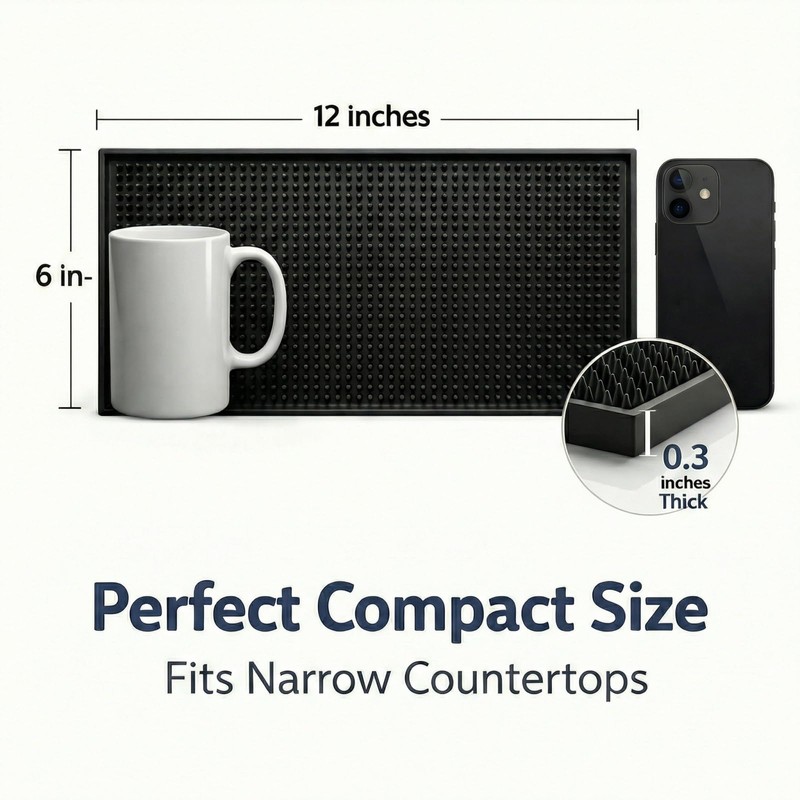 Home Bar Mat, No Strong Plastic Odor, Non-Slip Spill Mat,