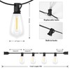 Brightever 30FT LED Outdoor String Light with 16 ST38 Vintage