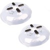 Lori Greiner 2-pack Set Hover Cover Microwave Splatter Guards Clear