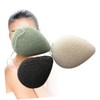 BIUDECO 3pc Drop Shape Facial Sponge Set Natural Bamboo Cleansing