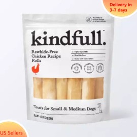 Kindfull Rawhide-Free Chicken Recipe Roll Small/Medium Dog Treat - 19.4oz/10ct - Kindfull - Default