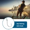 Create idea 40PCS Fishing Hooks with Barbed Hooks Length 200mm