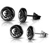 SIISPRI 316L Surgical Stainless Steel Evil Eye Earrings Round Circle