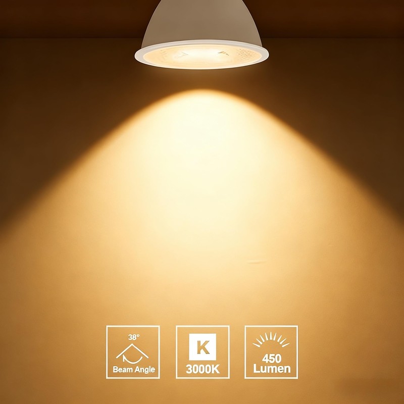 PAR16 LED Bulb Dimmable, 6W Short Neck Spotlight Bulb, 550Lumen,