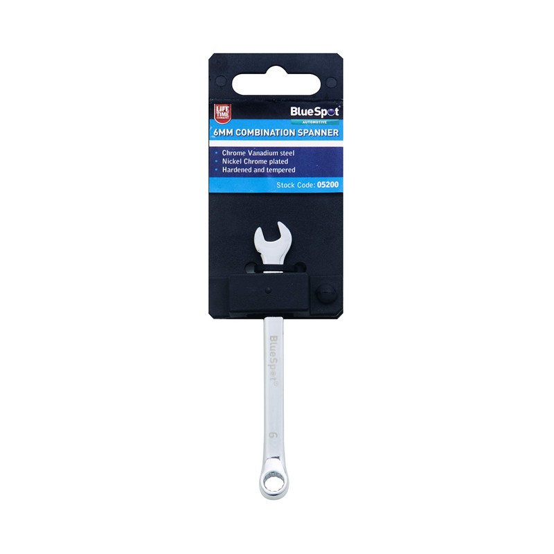 Blue Spot 05200 6 mm Fully Polished Chrome Vanadium Spanner