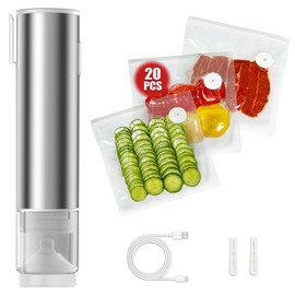 Vacuum Sealer Handheld Vacuum Sealer for Food Fresh & Storage Portable and Rechargeable(20 Reusable Vacuum Seal Bags)