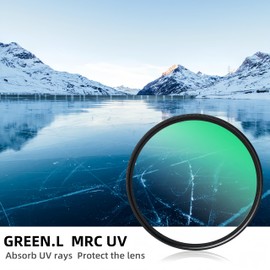 GREEN.L 77mm UV Filter, Premium MRC UV Protection Filter 77mm, Multi-Resistant Nano Coating/Ultra-Slim/HD Optical Glass/Scratch Resistant for Camera Lens