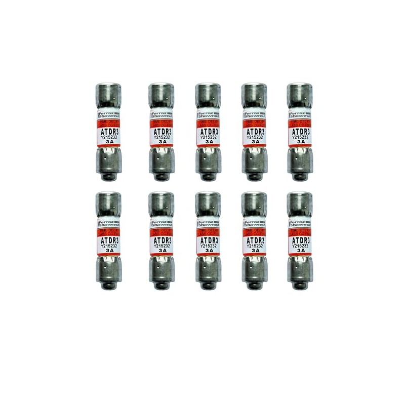 10-Pack New ATDR3 ATDR-3 ATDR-3A 600Vac Time Delay Class CC