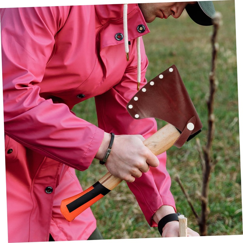 Kisangel 2pcs Hatchet Supply Cattlehide Protective Cover Portable Cover Sleeve