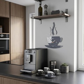 Modern Kitchen Wall Clock, Cup