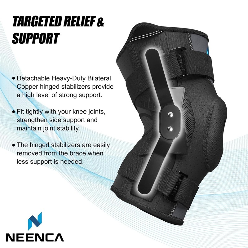 NEENCA Knee Support for Knee Pain, Adjustable Knee Support with