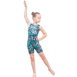 EQSJIU Baby Leotards 12-18 Months Gymnastics 1t 2t 18-24 Month Blue Leopard Biketard Outfit Sparkly