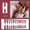 Christmas Fake Nails Medium Almond Press on Nails Xmas Snowflakes