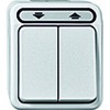 Merten Aquastar Roller Blind Switch, Single Pole, Polar White, MEG3755-8019