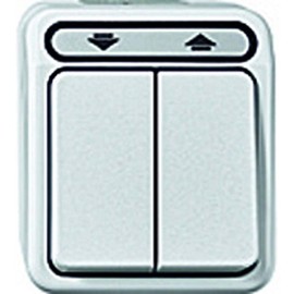 Merten Aquastar Roller Blind Switch, Single Pole, Polar White, MEG3755-8019