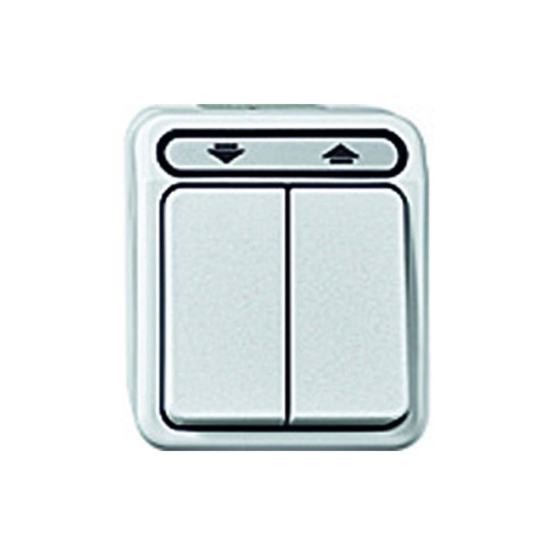 Merten Aquastar Roller Blind Switch, Single Pole, Polar White, MEG3755-8019