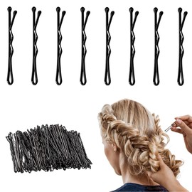 Black Hair Pins 120Pcs Bobby Pins for Women Girls Kirby Grips Hair Grips for Styling Sectioning, Wearing, Casual, Party, Travel, Weddings 4cm