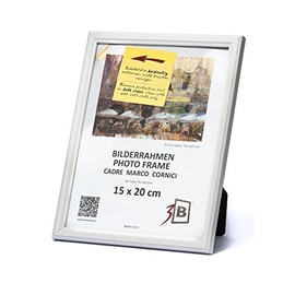 3-B Jena Picture Frame, White, 15 x 20 cm, Wooden Frame, Pine Photo Frame, Portrait Frame with Acrylic Glass